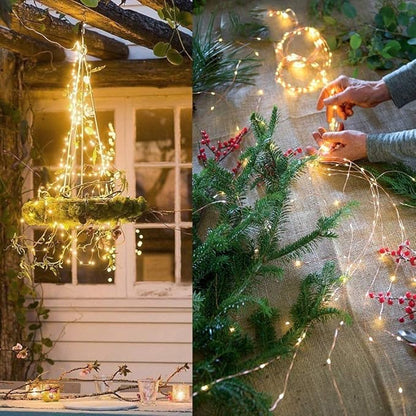 ZNYCYE Solar Waterfall Fairy Bunch Lights Outdoor Waterproof 200LEDs 8 Modes Watering Can Light (NO CAN), Solar Powered String Lights Firefly Vine Garden Decorations Gardening Gifts for Mom