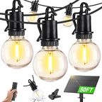 50ft Edison Bulb Patio String Lights, Waterproof