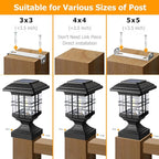 Solar Post Cap Lights, Waterproof LED