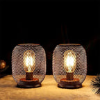 Metal Courtyard Solar Lanterns for Garden, Waterproof LED