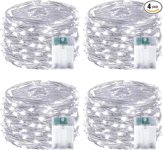 16ft Christmas LED String Lights, Waterproof Timer Lights