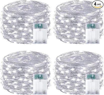 16ft Christmas LED String Lights, Waterproof Timer Lights