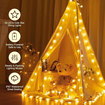 Outdoor String Lights, 17ft Warm White Waterproof LED