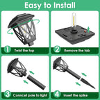 10-Pack Solar Landscape Lights for Driveway