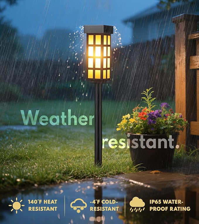 8-Pack Solar Pathway Lights, IP65 Waterproof LED Garden Lights