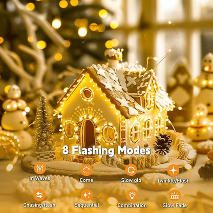 Christmas Yard String Lights, 16ft 50 LED Waterproof