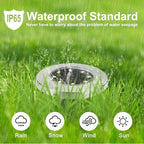 4-Pack In-Ground Solar Lights, Flat LED Landscape