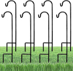 8-Pack 35" Garden Shepherd Hooks, Iron Plant Hangers