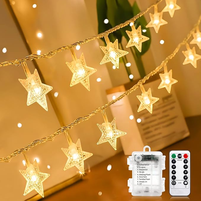 32ft Christmas LED String Lights, Waterproof Timer Lights