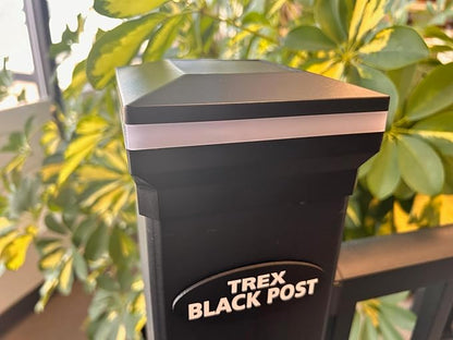 4.5" x 4.5" Composite Solar Deck Post Cap Light for a Trex Transcend Post (Black)
