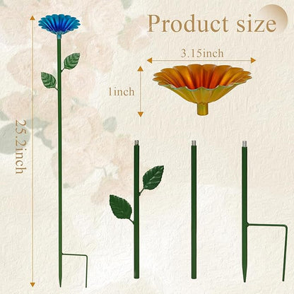 8-Pack Bee Watering Station, Metal Garden Bee Bath