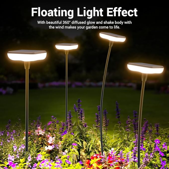 8-Pack Solar Pathway Lights, IP65 Waterproof LED Yard Lights