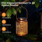 Butterfly Solar Hanging Lanterns, Metal Yard Decor