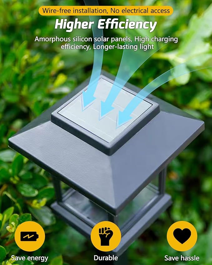 16-Pack Solar Lights Outdoor (Extra-Bright & Smart Auto On/Off), Solar Powered Garden Lights, Waterproof Solar Pathway Lights for Landscape, Path, Yard, Patio, Driveway, Walkway Decor (Cool White)