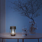 Hanging Solar Lantern Set 2-Pack, Rustic Porch Lighting