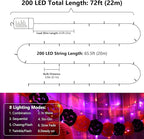 67ft Christmas LED String Lights, Waterproof Timer Lights