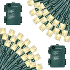 2-Pack Christmas String Lights, 33ft 100 LED Waterproof Twinkle Lights