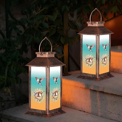 Solar Lanterns for Garden Decor,Waterproof Design Ideal Birthday Gifts for Women, Mom, and Grandma Solar LED Hanging Lights for Yard, Patio, Lawn, and Porch(Hummingbird)