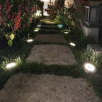 8-Pack Solar Ground Disk Lights, Warm White Waterproof LED