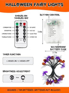 Halloween LED String Lights, Waterproof Timer Lights