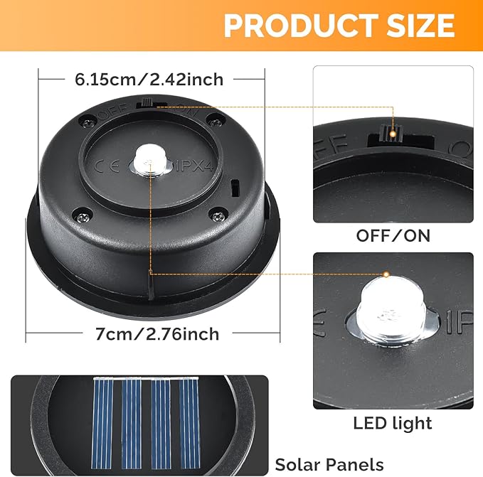 4-Pack Classic Courtyard Solar Lanterns for Backyard, Waterproof LED