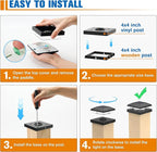 Solar Post Cap Lights 12-Pack, Waterproof LED