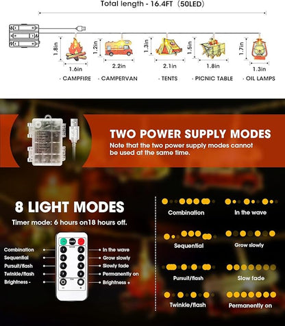 Christmas Fairy Lights, 50 LED Battery Twinkle Lights