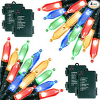 4-Pack Christmas String Lights, 20 LED Waterproof Twinkle Lights