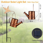 Metal Cardinal Solar Lanterns for Garden, Waterproof LED