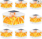 8-Pack Solar Post Cap Lights, White Waterproof