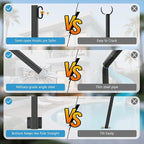 Outdoor String Light Poles 4-Pack, Metal