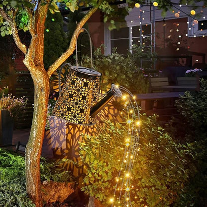B-Best Solar Lights Outdoor Garden Decorations,Watering Can Landscape Light Large Hanging Lantern ,Outside Waterproof Patio Decor Perfect Gardening Gift