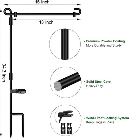Solar Flagpole Lamp, Auto On/Off