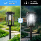 8-Pack Solar Pathway Lights, IP65 Waterproof LED Driveway Lights