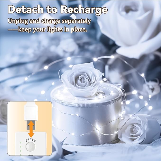 Christmas Yard String Lights, 16ft 50 LED Waterproof