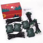 Christmas Patio String Lights 4-Pack, 20 LED Waterproof