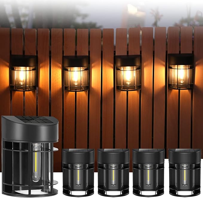 Solar Fence Lights, Waterproof LED