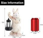Solar Rabbit Garden Statue Light, Outdoor Decor