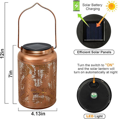 Solar Lanterns Outdoor, Big Foot Gifts for Women Men Wife Big Foot Lantern Hanging Solar Lanterns Outdoor Waterproof for Porch Garden Decor