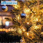 33ft Christmas LED String Lights, Waterproof Timer Lights