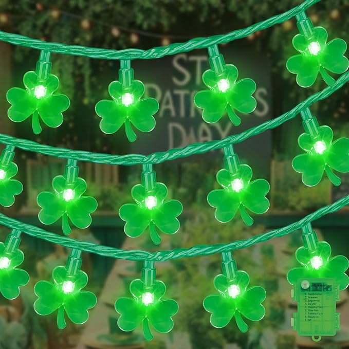 Green Yard String Lights, 5ft Weatherproof LED