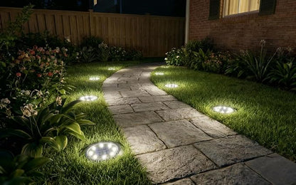 Solar Lights Outdoor,8 Pack Solar Garden Lights for Pathway,Yard,Deck,Lawn,Patio,Walkway,Driveway,Step（Brightwhite）