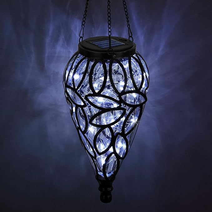 Classic Courtyard Solar Lanterns for Garden, Waterproof LED