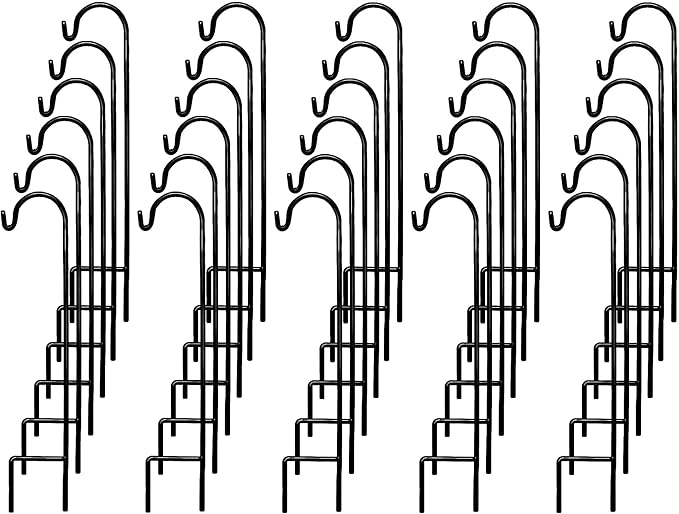 35" Garden Shepherd Hooks, Iron Plant Hangers