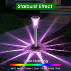 10-Pack Solar Pathway Lights, Waterproof LED Driveway Lights