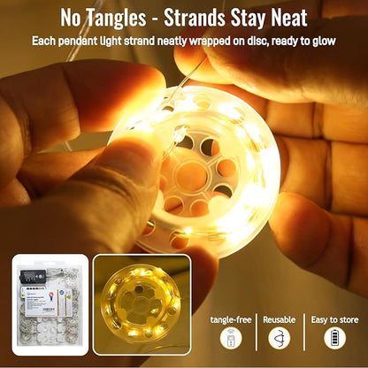 HXWEIYE Rechargeable 300LED Curtain Lights Battery Powered, 9.8x9.8Ft Outdoor Fairy String Lights with Remote & DIY Timer, 8 Modes Twinkle Light Waterproof for Indoor Backdrops Wedding, Warm White