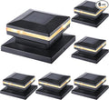6-Pack Warm White Deck Post Cap Lights, Solar LED