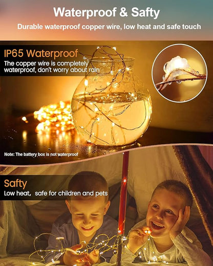 20-Pack 3ft Christmas LED String Lights, Waterproof Timer Lights