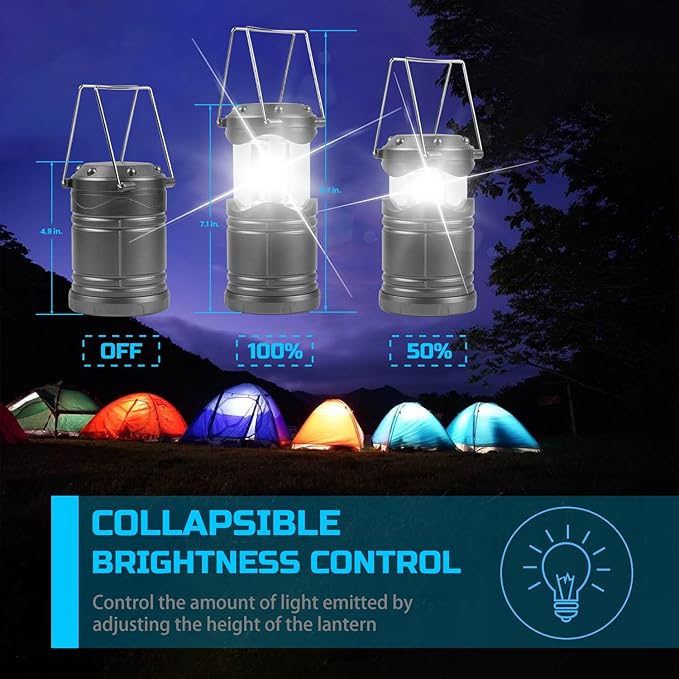 4-Pack Garden Solar Lanterns, Waterproof LED Yard Lights