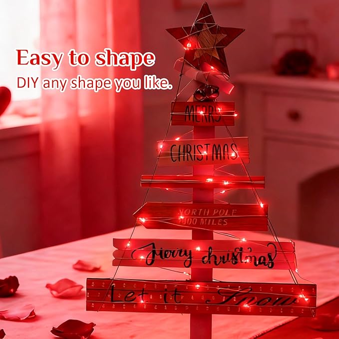 Christmas Fairy Lights 8-Pack, 16ft 50 LED Battery Twinkle Lights